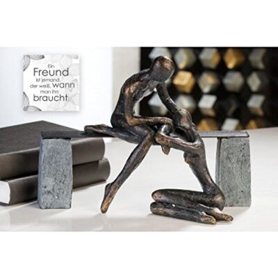 Escultura de amistad GILDE - Figura decorativa 28x22x15 cm Escultura de amistad GILDE - Figura decorativa 28x22x15 cm