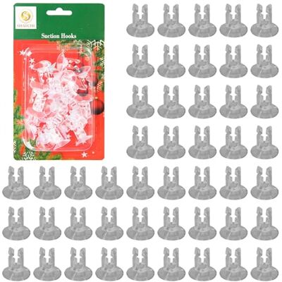 SHATCHI 100 piezas ganchos de succión para ventana clips ventosas para ventana – mini ventosas de 23 mm con ranura para luces de Navidad, decoraciones colgantes navideñas, luces de cuerda SHATCHI 100 piezas ganchos de succión para ventana clips ventosas para ventana – mini ventosas de 23 mm con ranura para luces de Navidad, decoraciones colgantes navideñas, luces de cuerda