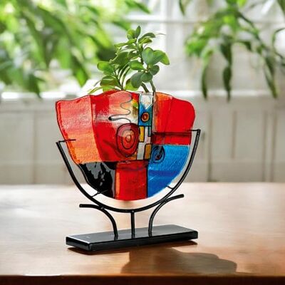 Gilde Jarrón Decorativo de Cristal XL – Jarrón Decorativo Abstracto de diseño, Objeto Decorativo – Diseño de casa para salón Dormitorio – Altura 49,5 cm Gilde Jarrón Decorativo de Cristal XL – Jarrón Decorativo Abstracto de diseño, Objeto Decorativo – Diseño de casa para salón Dormitorio – Altura 49,5 cm