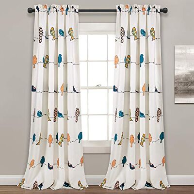 Lush Decor Window, Multicolor, 95" L Panel Pair Lush Decor Window, Multicolor, 95" L Panel Pair