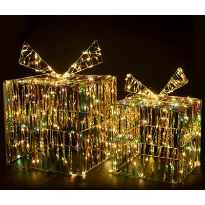 GALILEO Juego de Cajas de Regalo Luminosas 120 + 100 microLED, Uso Exterior, Blanco cálido, Santa's House by Kooper GALILEO Juego de Cajas de Regalo Luminosas 120 + 100 microLED, Uso Exterior, Blanco cálido, Santa's House by Kooper