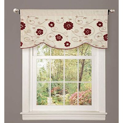 Lush Decor Royal Embrace Valance Floral Window Kitchen Curtain - Cortina Lush Decor Royal Embrace Valance Floral Window Kitchen Curtain - Cortina