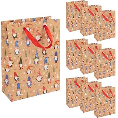 Idena 90406 Bolsas de Regalo Duende, 10 Unidades, Bolsas de Papel de 34,5 x 25 x 8,5 cm, Bolsas de Regalo para Navidad Idena 90406 Bolsas de Regalo Duende, 10 Unidades, Bolsas de Papel de 34,5 x 25 x 8,5 cm, Bolsas de Regalo para Navidad