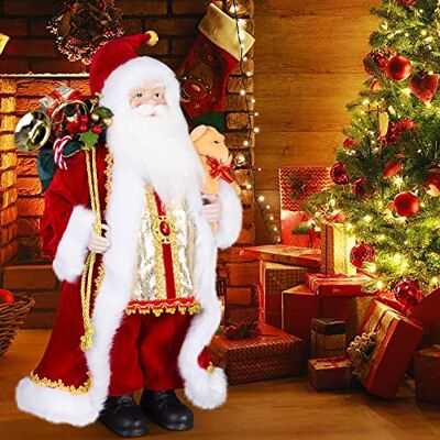 Uten Papá Noel Muñeco 44 cm/ 17 Inch, Figura Adorno de Navidad Decoración del hogar Uten Papá Noel Muñeco 44 cm/ 17 Inch, Figura Adorno de Navidad Decoración del hogar