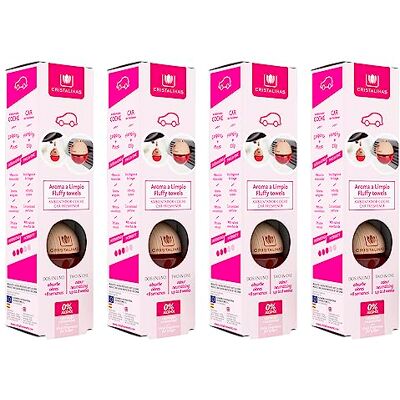 CRISTALINAS Pack 4 Ambientadores Esfera para Coche Aroma a Limpio 100% Puro Absorbe los Malos Olores de tu Vehículo con un agradable Aroma Larga Duración 8 Semanas 6 ml 0% Alcohol CRISTALINAS Pack 4 Ambientadores Esfera para Coche Aroma a Limpio 100% Puro Absorbe los Malos Olores de tu Vehículo con un agradable Aroma Larga Duración 8 Semanas 6 ml 0% Alcohol