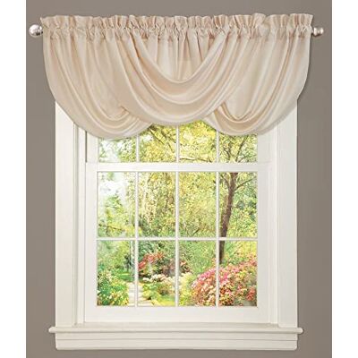 Lush Decor Lucia Tela Pulida Suave para Ventanas, Cocina (Individual, 45,7 cm de Largo x 106,7 cm de Ancho) Lush Decor Lucia Tela Pulida Suave para Ventanas, Cocina (Individual, 45,7 cm de Largo x 106,7 cm de Ancho)