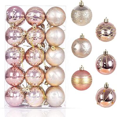 Uten 30 Bolas de Navidad de 6 cm, Adornos para árbol de Navidad para decoración de Vacaciones, Bodas, Fiestas Uten 30 Bolas de Navidad de 6 cm, Adornos para árbol de Navidad para decoración de Vacaciones, Bodas, Fiestas