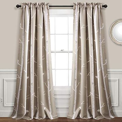 Lush Decor Juego de Cortinas filtrantes de luz con diseño de pájaro de Trigo en el árbol, para Sala de Estar, Comedor, Dormitorio, 132 cm de Ancho, 213 cm de Largo, par de Paneles Lush Decor Juego de Cortinas filtrantes de luz con diseño de pájaro de Trigo en el árbol, para Sala de Estar, Comedor, Dormitorio, 132 cm de Ancho, 213 cm de Largo, par de Paneles