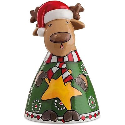 Egan Campana de Navidad con símbolo de Reno. Medidas: 10 x 15 cm. Referencia: Egan Campana de Navidad con símbolo de Reno. Medidas: 10 x 15 cm. Referencia: