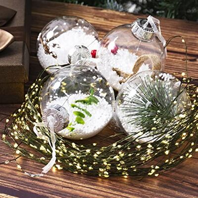 Uten 16 Piezas de Bolas de Navidad Decoración Navideña de Transparente Bolas de árbol de Navidad Decoración Colgante para Banquete de Boda, 8 cm Uten 16 Piezas de Bolas de Navidad Decoración Navideña de Transparente Bolas de árbol de Navidad Decoración Colgante para Banquete de Boda, 8 cm