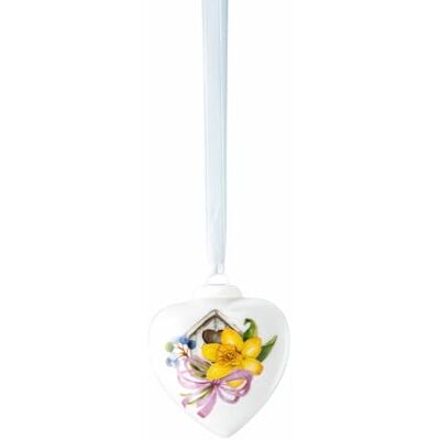 Hutschenreuther Mini corazón de Porcelana 2025 para Colgar, Altura de 4,5 cm, colección de Pascua, Porcelana Multicolor, diseño de Narciso Amarillo Hutschenreuther Mini corazón de Porcelana 2025 para Colgar, Altura de 4,5 cm, colección de Pascua, Porcelana Multicolor, diseño de Narciso Amarillo