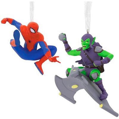Hallmark Storied Moments, Adorno de Spiderman y Duende Verde, decoración de árbol de Marvel, Adorno Colgante de Disney, Adorno Colgante de Navidad, Regalos para Navidad Hallmark Storied Moments, Adorno de Spiderman y Duende Verde, decoración de árbol de Marvel, Adorno Colgante de Disney, Adorno Colgante de Navidad, Regalos para Navidad