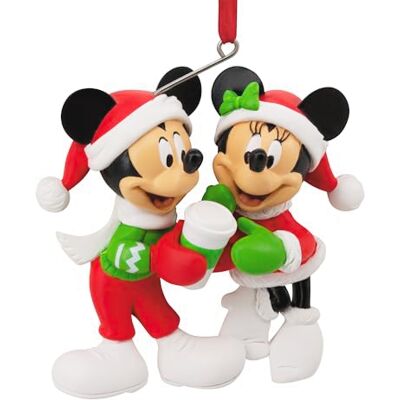 Hallmark Adorno de Mickey y Minnie Mouse, decoración de árbol de Disney, Adorno Colgante de Disney, Adorno Colgante de Navidad, Regalos para Navidad Hallmark Adorno de Mickey y Minnie Mouse, decoración de árbol de Disney, Adorno Colgante de Disney, Adorno Colgante de Navidad, Regalos para Navidad