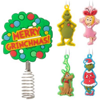 Hallmark Dr. Seuss's How The Grinch Stole Christmas! Decoración para árbol de Navidad en Miniatura de 5 Pulgadas y Mini Adornos, Juego de 5, inastillables Hallmark Dr. Seuss's How The Grinch Stole Christmas! Decoración para árbol de Navidad en Miniatura de 5 Pulgadas y Mini Adornos, Juego de 5, inastillables