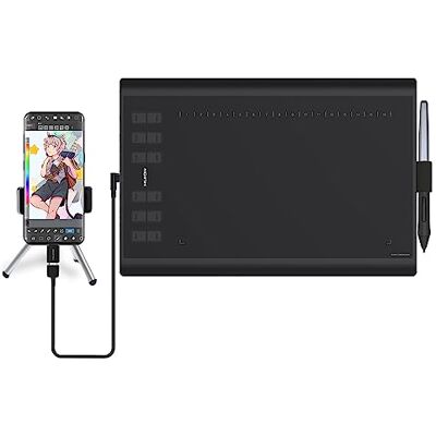 HUION Inspiroy H1060P Tableta Gráfica,12+16 Teclas de Acceso Rápido 10x6.25 Pulgadas, Compatible con Mac, Win y Android, Lápiz sin Batería 8192 Niveles, Ideal para Lecciones y Trabajo Online HUION Inspiroy H1060P Tableta Gráfica,12+16 Teclas de Acceso Rápido 10x6.25 Pulgadas, Compatible con Mac, Win y Android, Lápiz sin Batería 8192 Niveles, Ideal para Lecciones y Trabajo Online