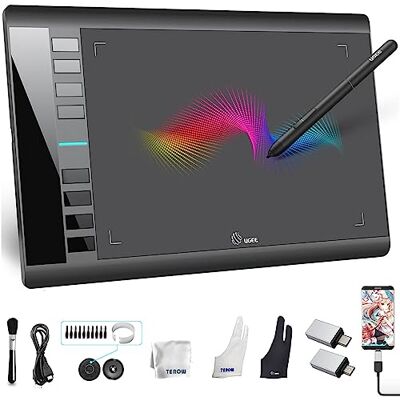 Ugee m708 V2 Tableta gráfica de 10 x 6 pulgadas, gran tableta de dibujo, 8192 niveles de presión lápiz capacitivo sin batería, 8 teclas de acceso rápido, compatible con Windows 1087 Mac Os Artist, Ugee m708 V2 Tableta gráfica de 10 x 6 pulgadas, gran tableta de dibujo, 8192 niveles de presión lápiz capacitivo sin batería, 8 teclas de acceso rápido, compatible con Windows 1087 Mac Os Artist,