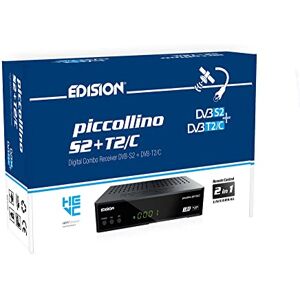 Edision Piccollino S2+T2/C, Combo Receptor H265/HEVC (DVB-S2, DVB-T2, DVB-C) Full HD USB, Negro Edision Piccollino S2+T2/C, Combo Receptor H265/HEVC (DVB-S2, DVB-T2, DVB-C) Full HD USB, Negro