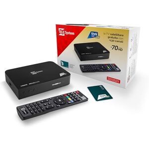 Tele System Decodificador satélite TS9019HEVC,tarjeta inteligente Tivùsat Classic incluida,certificado DAZN,más de 70 canales HD gratuitos,Serie A en DAZN1 y DAZN2,actualización automática de canales. Tele System Decodificador satélite TS9019HEVC,tarjeta inteligente Tivùsat Classic incluida,certificado DAZN,más de 70 canales HD gratuitos,Serie A en DAZN1 y DAZN2,actualización automática de canales.