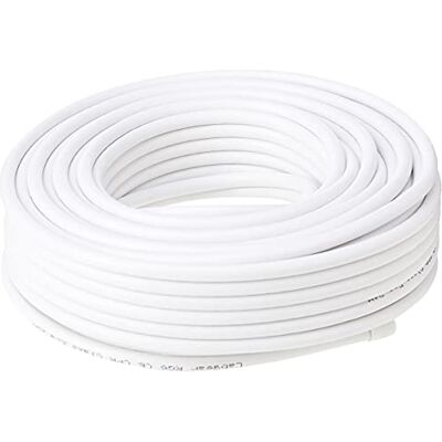 Cable Satélite Philex RG6 - 25m, Blanco Cable Satélite Philex RG6 - 25m, Blanco