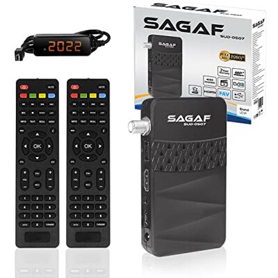 LEYF & Sagaf SUD-0507 Mini Satelite Receptor DVB-S2 Full HD 1080p Satélite Digital Decodificador Receptor Satelite (HDTV, Scart, USB) 2X Telecomando, Sólo para Canales alemanes LEYF & Sagaf SUD-0507 Mini Satelite Receptor DVB-S2 Full HD 1080p Satélite Digital Decodificador Receptor Satelite (HDTV, Scart, USB) 2X Telecomando, Sólo para Canales alemanes