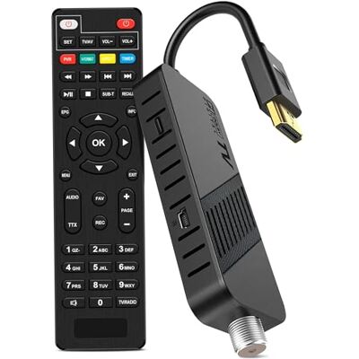 LEYF Receptor satélite DVB-S2 Full HD 1080P HDMI, Oculto detrás de TV, Pantalla Digital H265 HEVC 10 bits, Mando a Distancia Universal 2 en 1, USB LEYF Receptor satélite DVB-S2 Full HD 1080P HDMI, Oculto detrás de TV, Pantalla Digital H265 HEVC 10 bits, Mando a Distancia Universal 2 en 1, USB