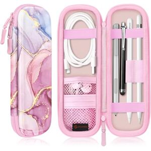 FINTIE Estuche Compatible con Apple Pencil (2.ª y 1.ª Generación) Funda de Material Sintético con Bolsillo de Malla, Mármol Rosa Dorado FINTIE Estuche Compatible con Apple Pencil (2.ª y 1.ª Generación) Funda de Material Sintético con Bolsillo de Malla, Mármol Rosa Dorado