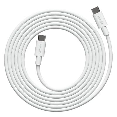 Avolt Cable 1 Cable USB C para Portátil, 100W Carga Rápida, Silicona, 2m Cable de silicona blanco, 2 m. Carga rápida 100W para portátil, tableta y móvil, suave y flexible Avolt Cable 1 Cable USB C para Portátil, 100W Carga Rápida, Silicona, 2m Cable de silicona blanco, 2 m. Carga rápida 100W para portátil, tableta y móvil, suave y flexible