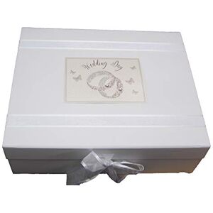 White Cotton Cards Caja de recuerdos grande para el día de la boda () White Cotton Cards Caja de recuerdos grande para el día de la boda ()