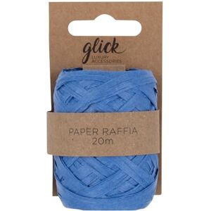 Glick Cinta de rafia de papel azul, perfecta para envolver regalos, artes y manualidades, cinta de 20 metros, reciclable Glick Cinta de rafia de papel azul, perfecta para envolver regalos, artes y manualidades, cinta de 20 metros, reciclable