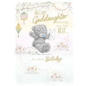Me To You Bear Me to You Tatty Teddy Tarjeta de felicitación con texto en inglés "To A Brilliant Goddaughter", colección oficial Me To You Bear Me to You Tatty Teddy Tarjeta de felicitación con texto en inglés "To A Brilliant Goddaughter", colección oficial