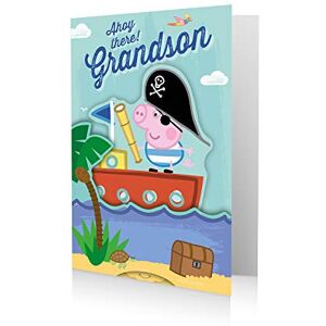 Danilo Promotions LTD Tarjeta de cumpleaños oficial de Peppa Pig para nieto, Ahoy There Grandson Danilo Promotions LTD Tarjeta de cumpleaños oficial de Peppa Pig para nieto, Ahoy There Grandson