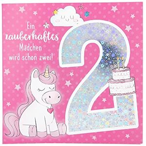 Depesche Tarjeta de cumpleaños con números para 2º cumpleaños (15,5 x 15,5 cm), diseño con texto en el interior Depesche Tarjeta de cumpleaños con números para 2º cumpleaños (15,5 x 15,5 cm), diseño con texto en el interior