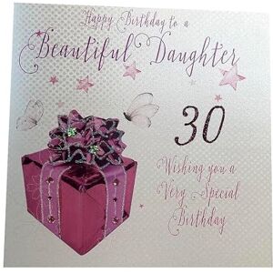 White Cotton Cards Tarjeta de felicitación de cumpleaños para Hijas, diseño con Texto Happy Birthday To A Beautiful Daughter 30 White Cotton Cards Tarjeta de felicitación de cumpleaños para Hijas, diseño con Texto Happy Birthday To A Beautiful Daughter 30