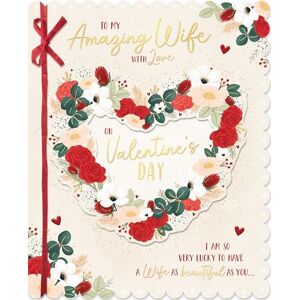 Wishing Well Tarjeta de San Valentín acabada a mano en caja de lujo To my Amazing Wife con cinta y lámina dorada Highlights Studios. Tamaño: 20,3 x 25,4 cm Wishing Well Tarjeta de San Valentín acabada a mano en caja de lujo To my Amazing Wife con cinta y lámina dorada Highlights Studios. Tamaño: 20,3 x 25,4 cm