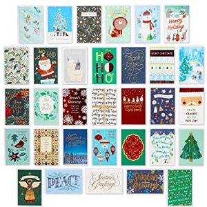 Papyrus American Greetings Paquete de tarjetas de felicitación navideñas de lujo, 40 unidades Papyrus American Greetings Paquete de tarjetas de felicitación navideñas de lujo, 40 unidades