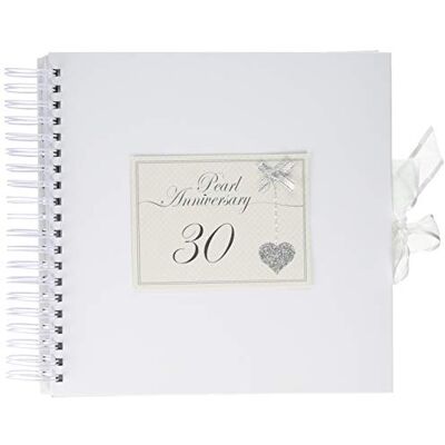 White Cotton Cards () Libro de tarjetas y recuerdos para 30º aniversario White Cotton Cards () Libro de tarjetas y recuerdos para 30º aniversario