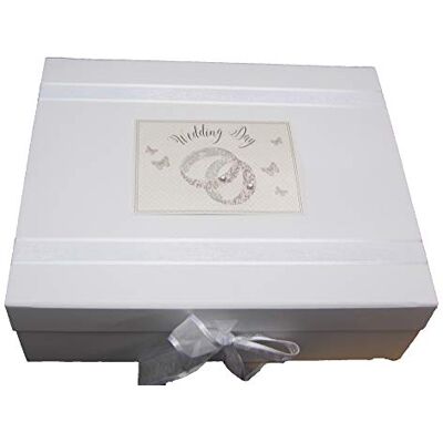 White Cotton Cards Caja de recuerdos grande para el día de la boda () White Cotton Cards Caja de recuerdos grande para el día de la boda ()