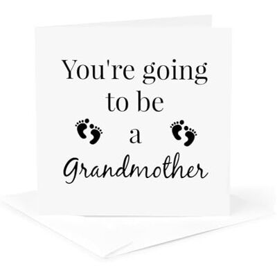 3dRose Tarjeta de felicitación de 15,2 x 15,2 cm con texto en inglés Youre Going to Be A Grandmother 3dRose Tarjeta de felicitación de 15,2 x 15,2 cm con texto en inglés Youre Going to Be A Grandmother