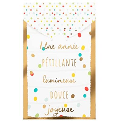 DRAEGER PARIS 1886 DRAEGER PARIS Tarjeta de felicitación "Un año brillante y suave alegre" Guirnalda navideña Nochevieja Acabados en oro caliente 10,5 x 17 cm Made in England Sobre incluido Papel FSC® DRAEGER PARIS 1886 DRAEGER PARIS Tarjeta de felicitación "Un año brillante y suave alegre" Guirnalda navideña Nochevieja Acabados en oro caliente 10,5 x 17 cm Made in England Sobre incluido Papel FSC®