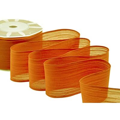 Furlanis Cinta Giotto con Cobre, Decoración de Regalo Cajas Flores Boda Navidad, Tela Italiana Naranja, 60 mm x 20 m Furlanis Cinta Giotto con Cobre, Decoración de Regalo Cajas Flores Boda Navidad, Tela Italiana Naranja, 60 mm x 20 m