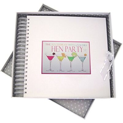 White Cotton Cards – Libro de Memoria para Despedida, neón cócteles, , Junta, Blanco, 27 x 30 x 4 cm White Cotton Cards – Libro de Memoria para Despedida, neón cócteles, , Junta, Blanco, 27 x 30 x 4 cm