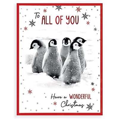 Piccadilly Greetings Tarjeta Felicitacion, Tarjeta de Navidad para todos los tuyos, 20,3 x 15,2 cm Piccadilly Greetings Tarjeta Felicitacion, Tarjeta de Navidad para todos los tuyos, 20,3 x 15,2 cm