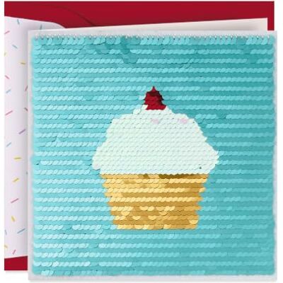 Hallmark Tarjeta de cumpleaños para mujer (pastel de lentejuelas) Hallmark Tarjeta de cumpleaños para mujer (pastel de lentejuelas)