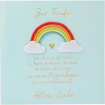 Depesche 13593.56 Tarjeta plegable Paper Love para bautizo, con texto a juego y diseños coloridos, sin texto interior, tarjeta plegable con sobre Depesche 13593.56 Tarjeta plegable Paper Love para bautizo, con texto a juego y diseños coloridos, sin texto interior, tarjeta plegable con sobre