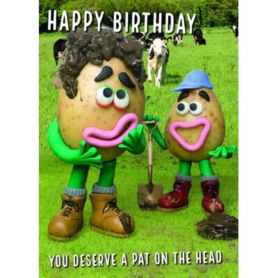Me To You Violent Veg Tarjeta de cumpleaños divertida con texto en inglés Pat On The Head Me To You Violent Veg Tarjeta de cumpleaños divertida con texto en inglés Pat On The Head