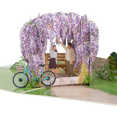 Cardology Cardología Tarjeta de felicitación emergente Wisteria Paisaje de jardín de glicinas en 3D, tarjeta de aniversario romántica, tarjeta de compromiso o tarjeta de felicitación de boda Hecho a mano Cardology Cardología Tarjeta de felicitación emergente Wisteria Paisaje de jardín de glicinas en 3D, tarjeta de aniversario romántica, tarjeta de compromiso o tarjeta de felicitación de boda Hecho a mano