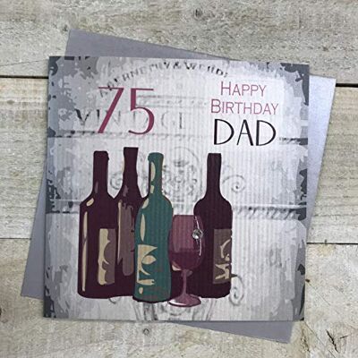 White Cotton Cards Tarjeta cumpleaños Hecha a Mano con Texto en inglés 75 Happy Birthday Dad, Color Blanco, , 16cm x 16cm White Cotton Cards Tarjeta cumpleaños Hecha a Mano con Texto en inglés 75 Happy Birthday Dad, Color Blanco, , 16cm x 16cm