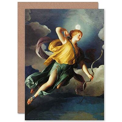 Wee Blue Coo CARD GREETING GIFT PAINTING ALLEGORY GREEK MENGS DIANA NIGHT PERSONIFIED Wee Blue Coo CARD GREETING GIFT PAINTING ALLEGORY GREEK MENGS DIANA NIGHT PERSONIFIED