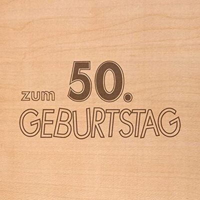 Holzgrusskarten Tarjeta de cumpleaños 50 – 100% Made in Austria – Madera de cerezo – Tarjeta de cumpleaños Holzgrusskarten Tarjeta de cumpleaños 50 – 100% Made in Austria – Madera de cerezo – Tarjeta de cumpleaños