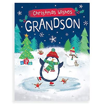 Piccadilly Greetings Tarjeta de Navidad para nieto (20,3 x 15,2 cm) Piccadilly Greetings Tarjeta de Navidad para nieto (20,3 x 15,2 cm)
